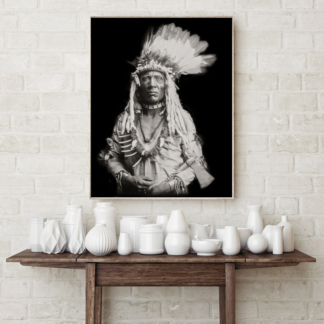 Native American Portrait of "Weasel Tail", 1900 Historical Pix