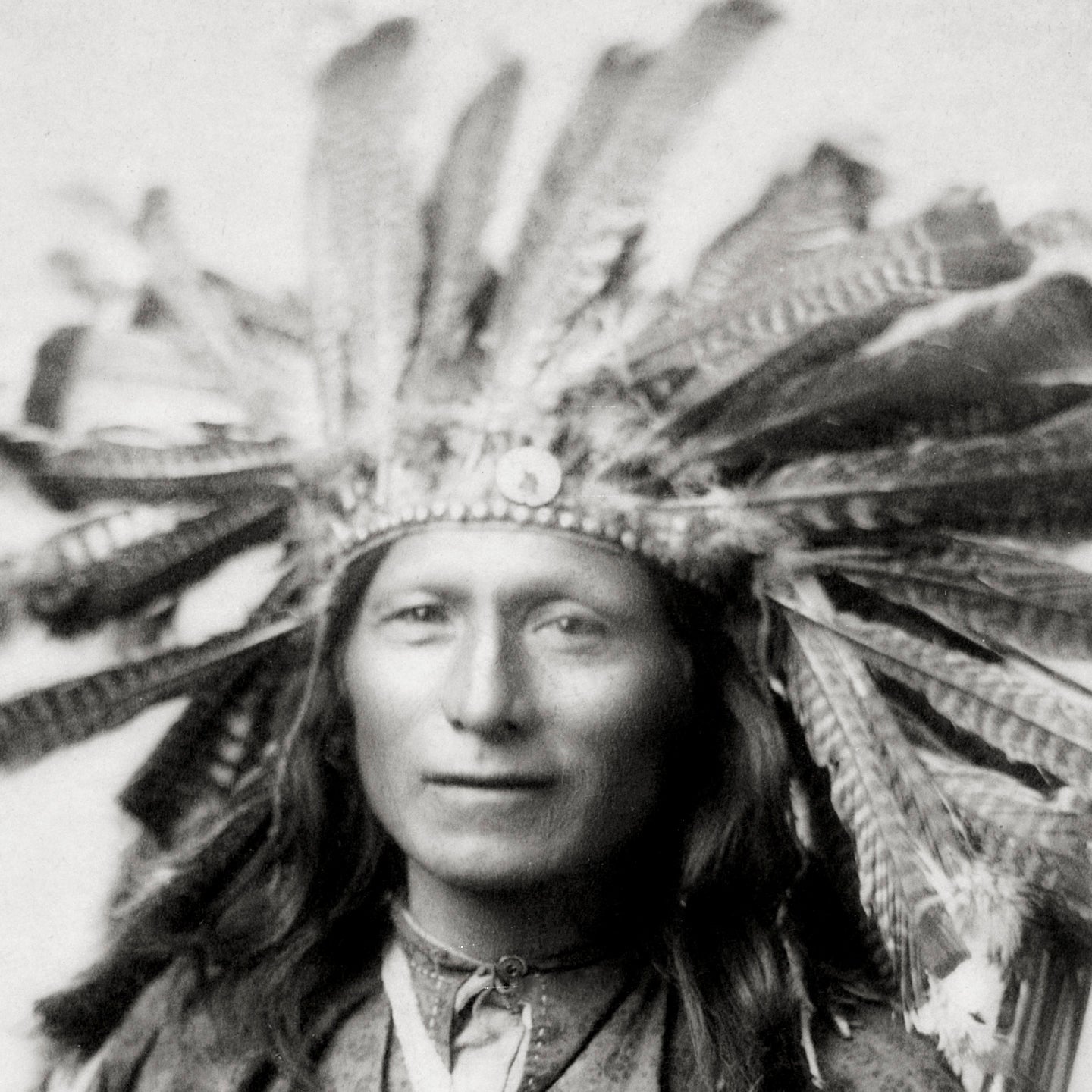 Native Americana Oglala Warrior "Little", Led Revolt at Pine Ridge, 1891 Historical Pix