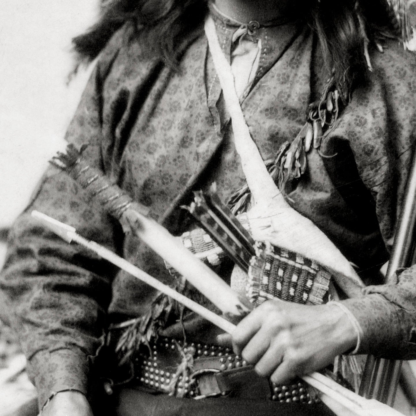 Native Americana Oglala Warrior "Little", Led Revolt at Pine Ridge, 1891 Historical Pix