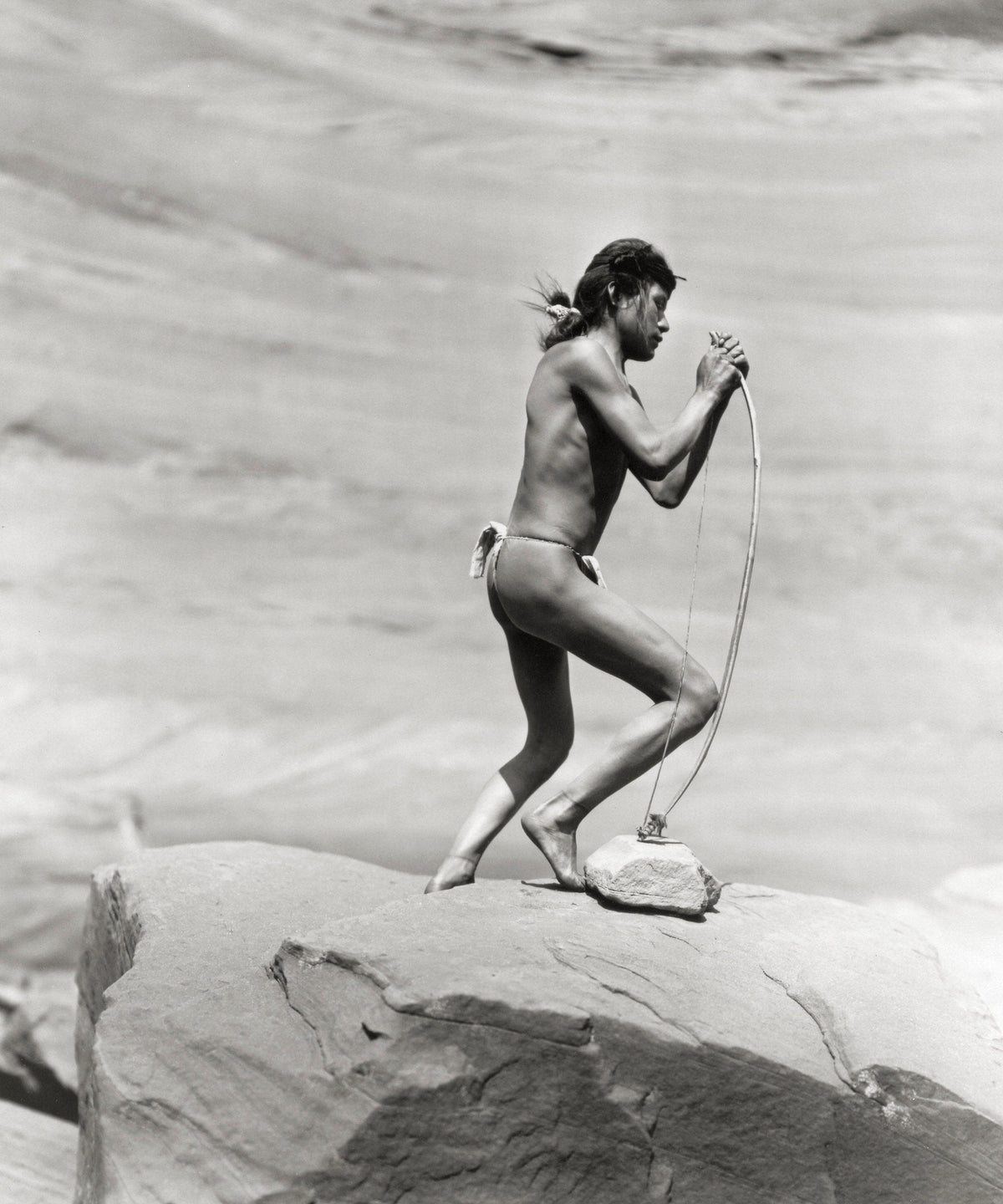 Navaho Native American, &quot;Stringing the Bow&quot;, Roland Reed, 1913 Historical Pix