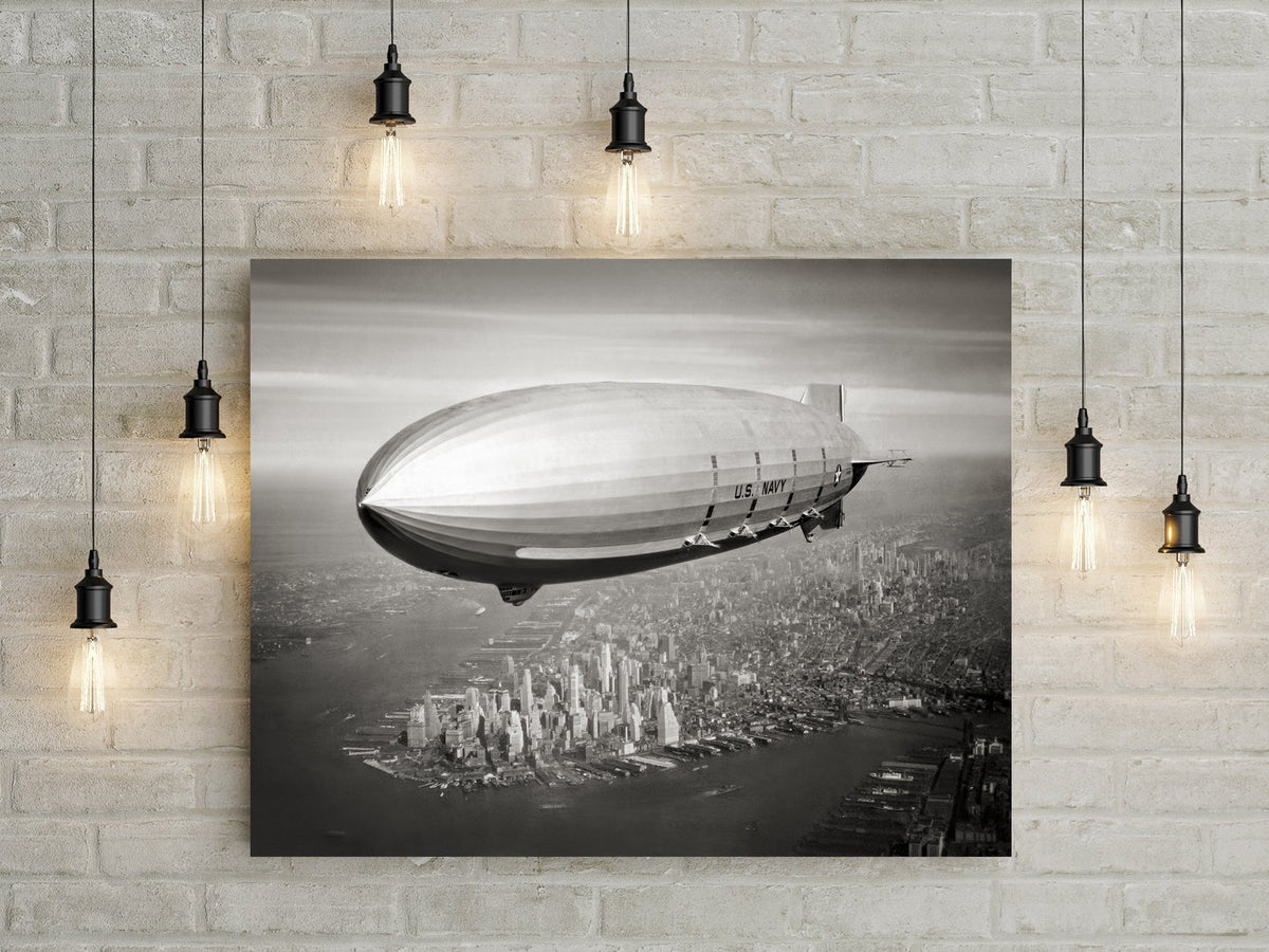 Navy Airship over Manhattan, 1931 Historical Pix