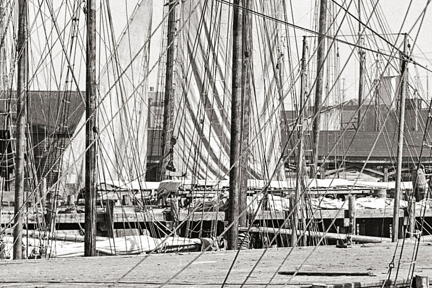 New England Fishing Schooner, Lipton Cup's First Race, 1907 Historical Pix