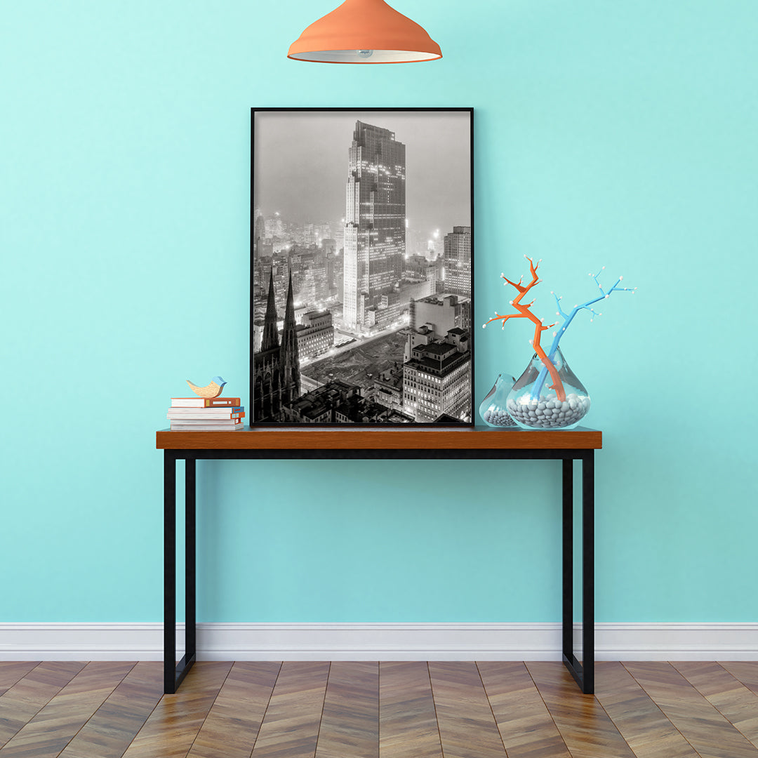 New York City, 30 Rock, Rockefeller Center, NYC at Night, 1933 Historical Pix