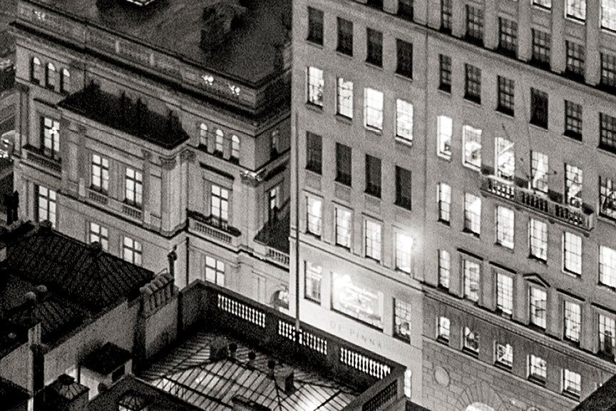New York City, 30 Rock, Rockefeller Center, NYC at Night, 1933 Historical Pix
