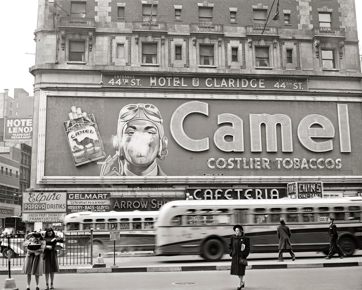 New York City 44th Street, Times Square, Hotel Claridge, 1940s Historical Pix