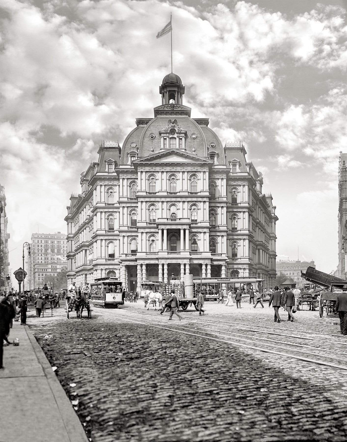 New York City Hall Post Office, early 1900s, Lunchtime Historical Pix