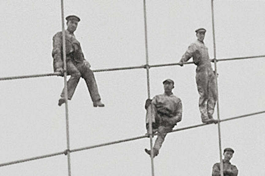 New York City, Painters on Brooklyn Bridge, Eugene de Salignac, 1914 Historical Pix