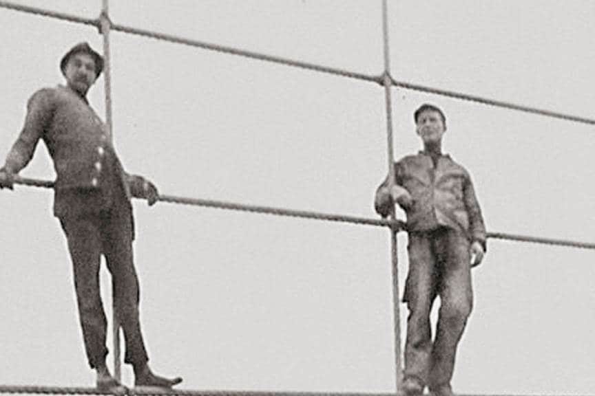 New York City, Painters on Brooklyn Bridge, Eugene de Salignac, 1914 Historical Pix