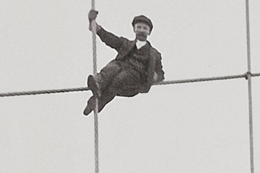 New York City, Painters on Brooklyn Bridge, Eugene de Salignac, 1914 Historical Pix