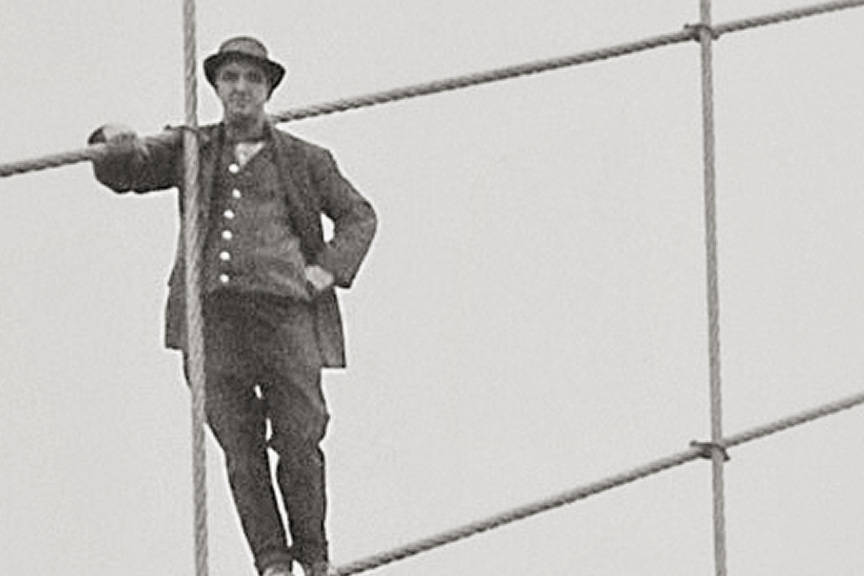 New York City, Painters on Brooklyn Bridge, Eugene de Salignac, 1914 Historical Pix