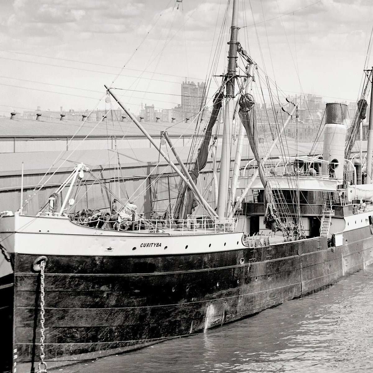 New York City, Pier 13, Steamship, early 1900s Historical Pix