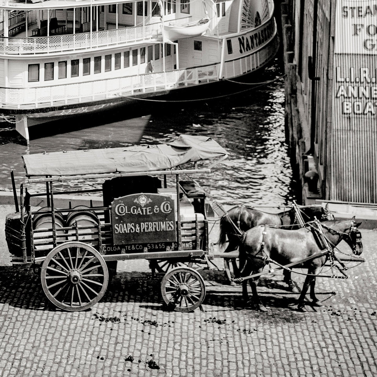 New York City, Pier 13, Steamship, early 1900s Historical Pix