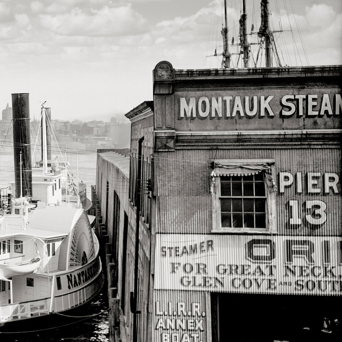 New York City, Pier 13, Steamship, early 1900s Historical Pix