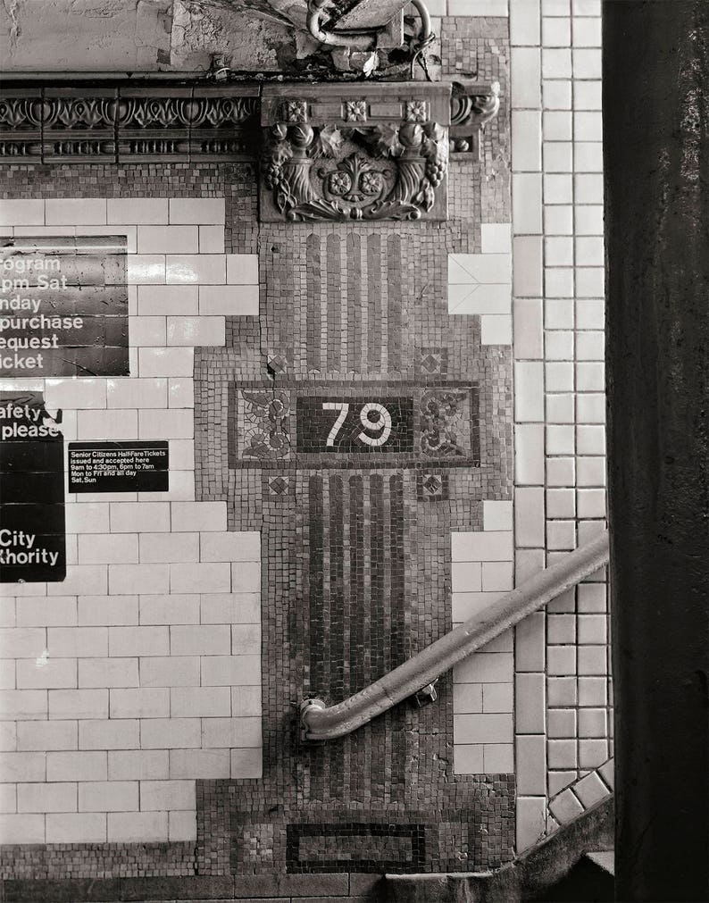 New York Subway Station Photo Wall Collection, 1970s Historical Pix