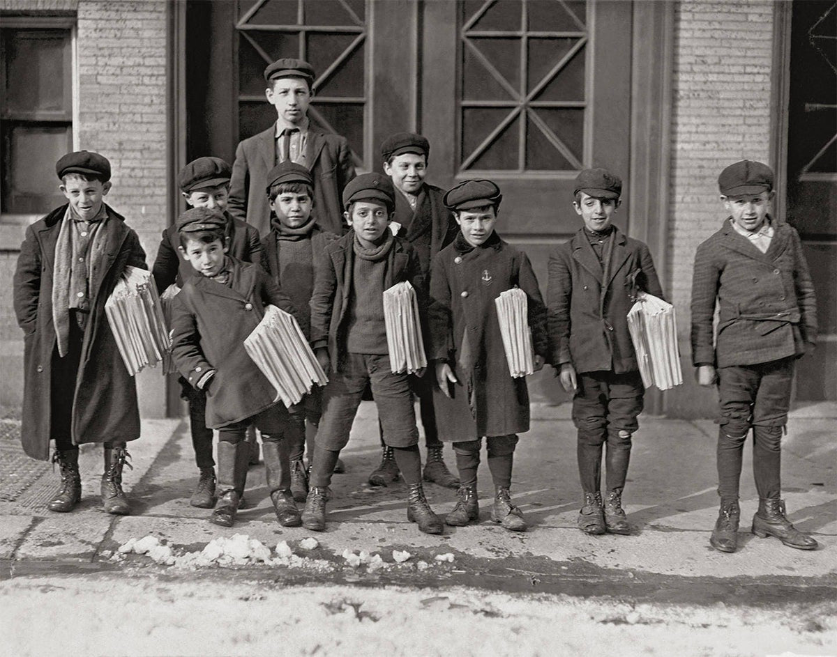 Newspaper Boys Photo, Hartford Connecticut, 1909 Historical Pix