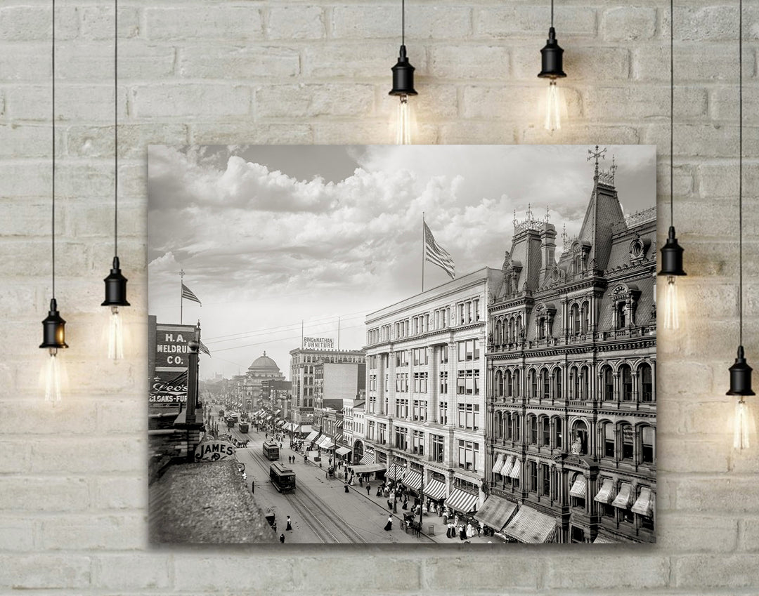 Old Buffalo NY Main Street Photo, 1904 Historical Pix