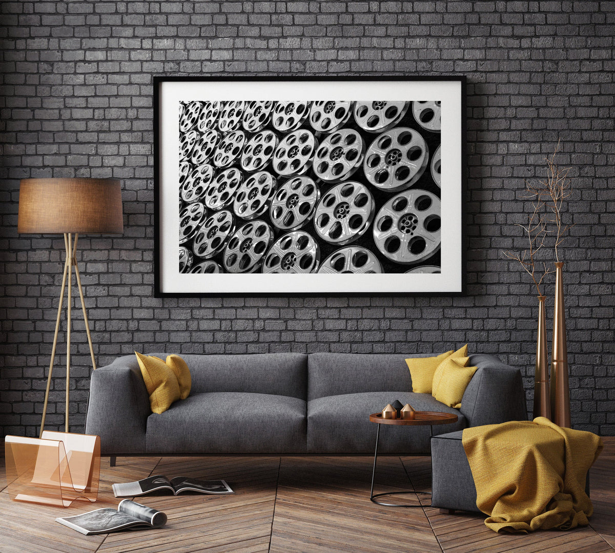 Old Film Rolls, Abstract Photography, Hollywood Metro Subway Station Historical Pix