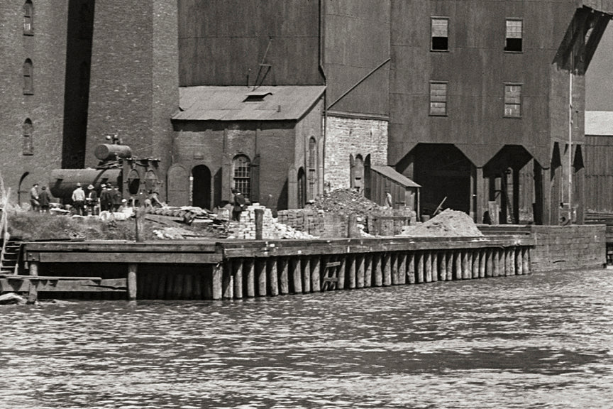 Old Historic Buffalo NY Photo, Steamships on Buffalo River, 1905 Historical Pix