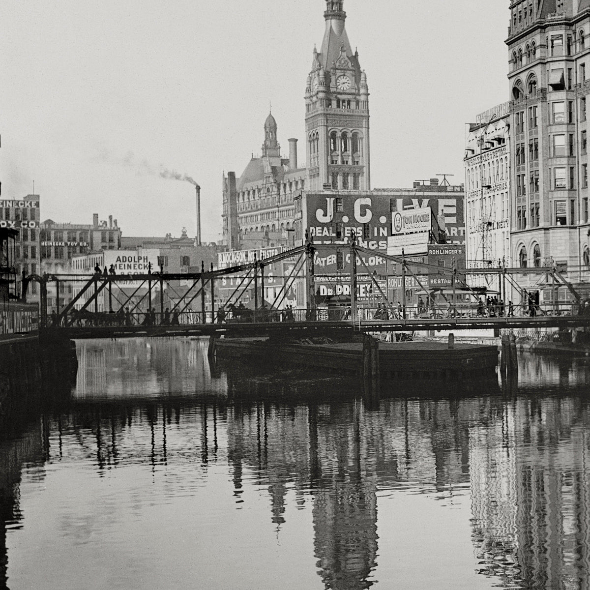 Old Milwaukee Photo, The River From Sycamore Street, 1901 Historical Pix