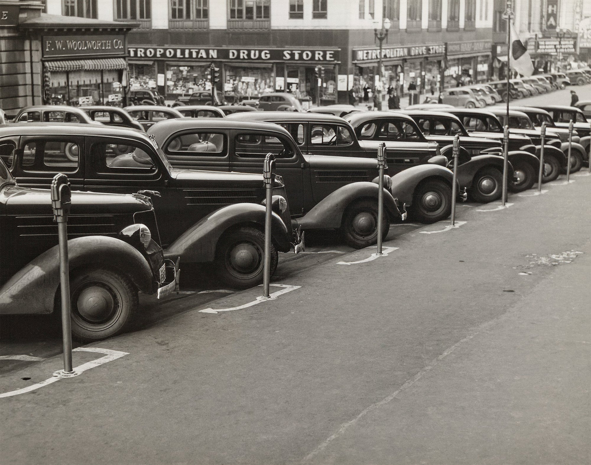 Omaha, Nebraska Cars, Main Street, John Vachon, 1938 Historical Pix