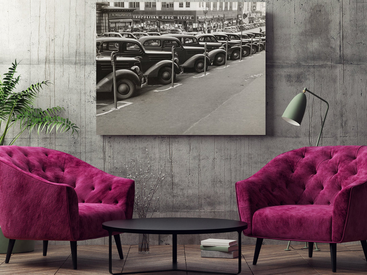 Omaha, Nebraska Cars, Main Street, John Vachon, 1938 Historical Pix