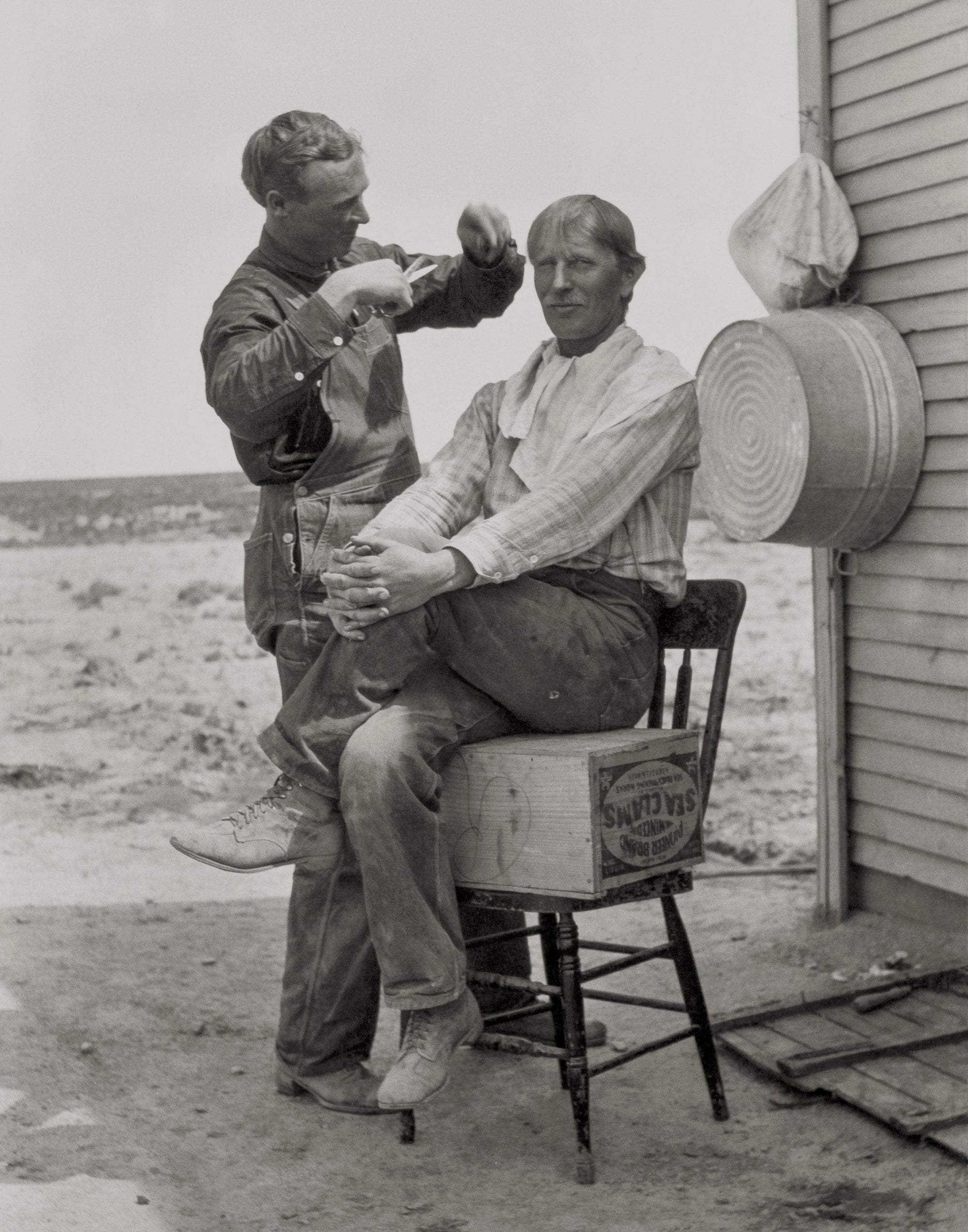 Outdoor Barbershop, Idaho 1912 Historical Pix
