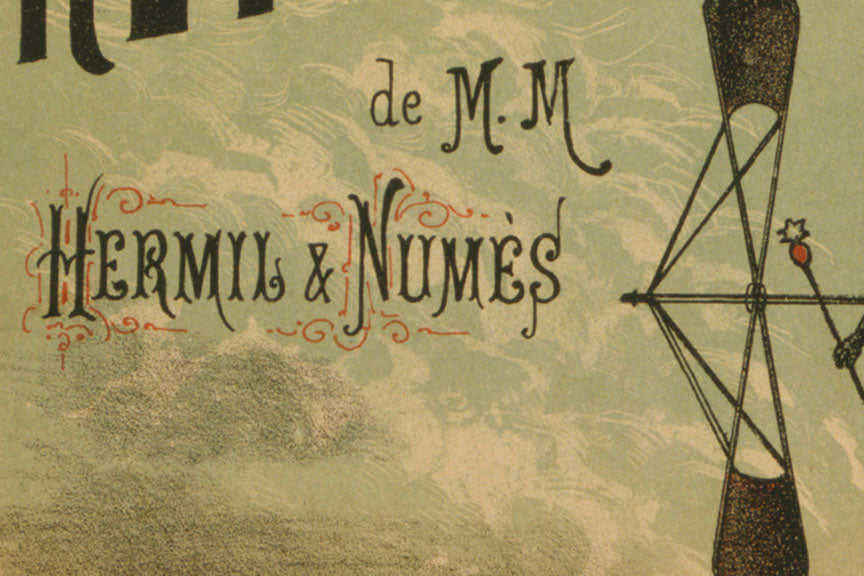 Paris Balloon Show and Music Festival Poster, 1898 Historical Pix