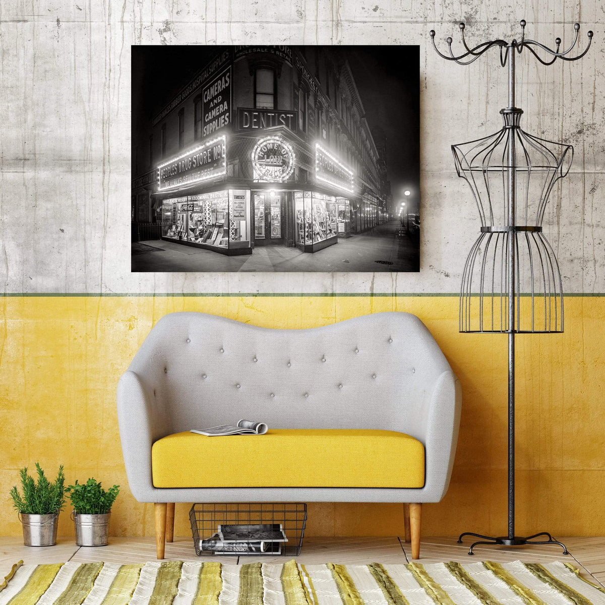 People&#39;s Drugstore, 1920s, Washington DC, Night Scene Historical Pix