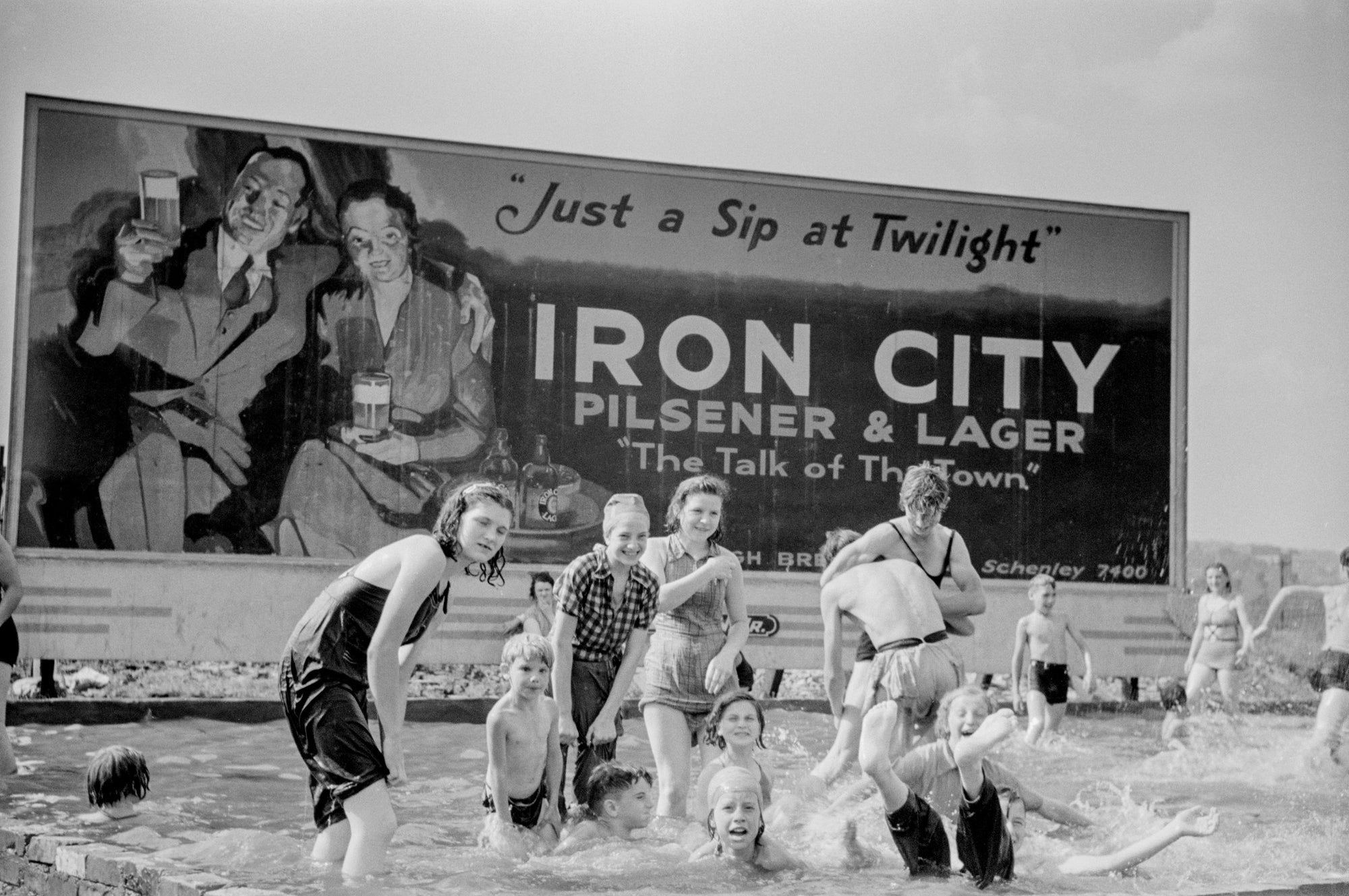 Pittsburgh, Pennsylvania, Iron City Billboard, Swimming Hole, 1938 Historical Pix