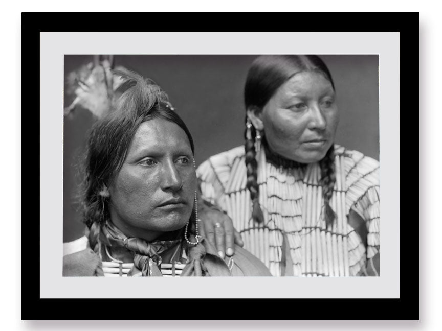 Portrait of Native American Couple, Early 1900s Historical Pix