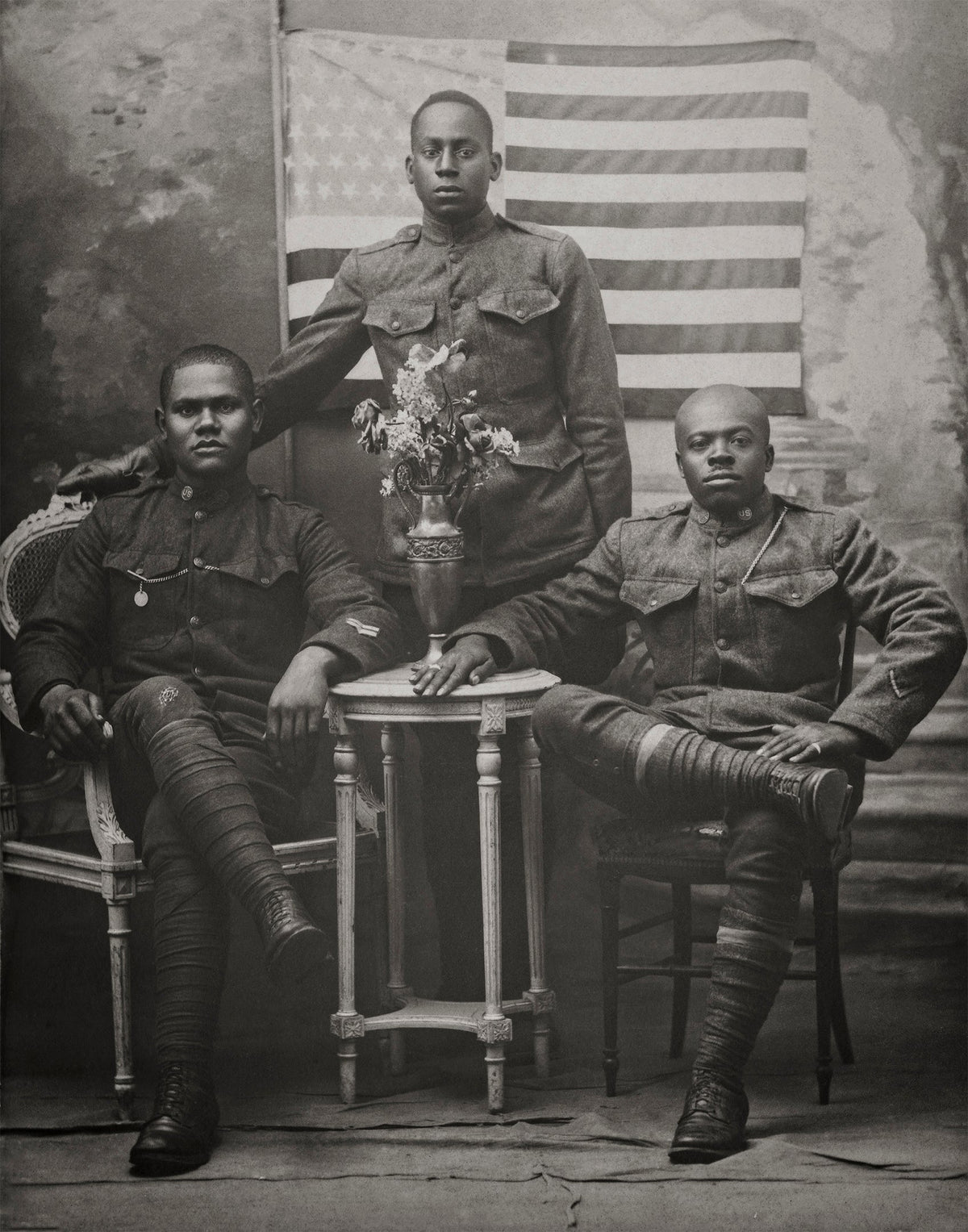 Portrait of WWI Black Soldiers, 1918, Harlem Hellfighters Historical Pix