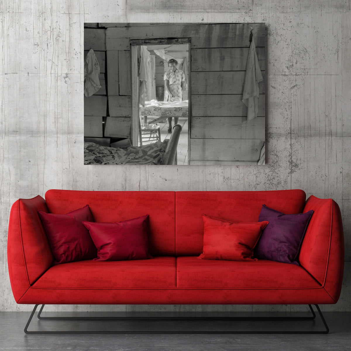 Portrait of a Young Black Girl Ironing, St. Louis, 1941 by Jack Delano Historical Pix
