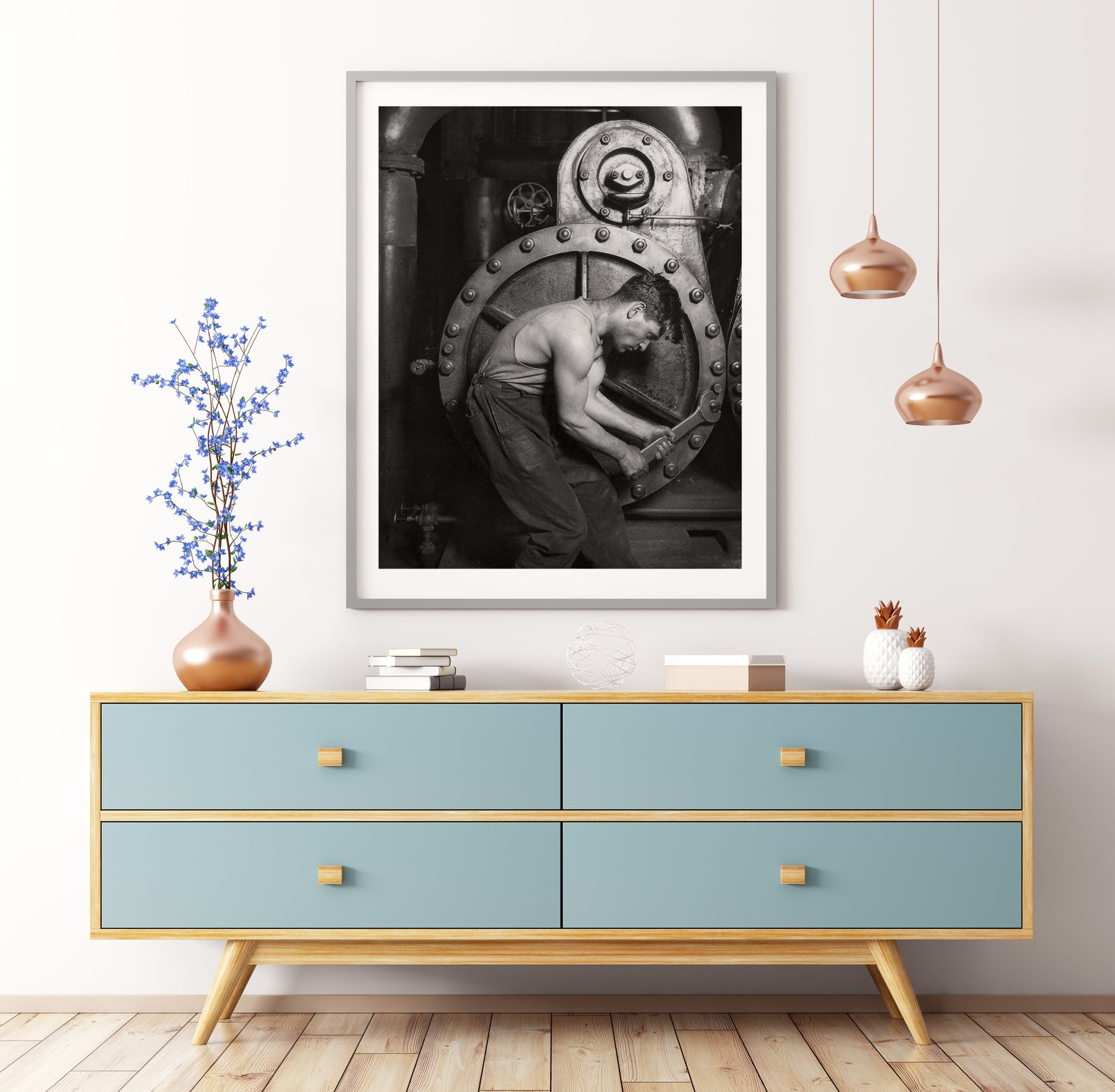 Powerhouse Mechanic, Lewis Hine Photo, 1920 Historical Pix