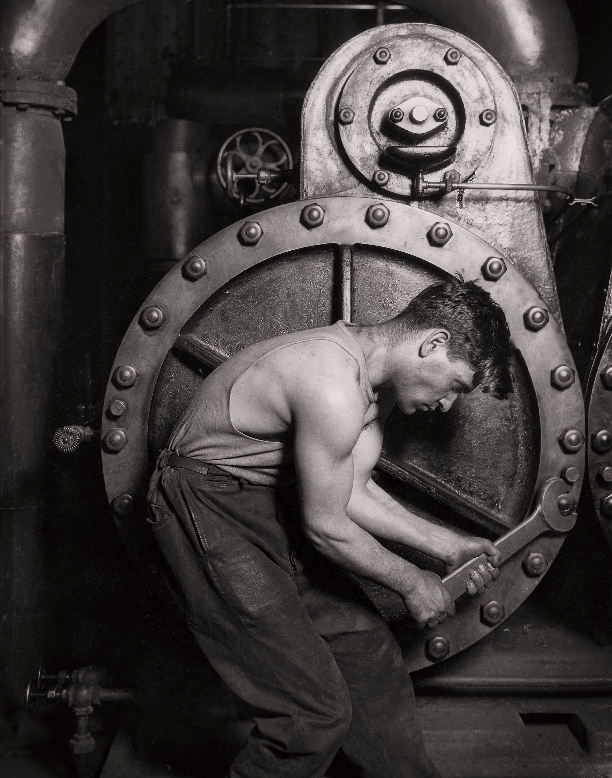 Powerhouse Mechanic, Lewis Hine Photo, 1920 Historical Pix