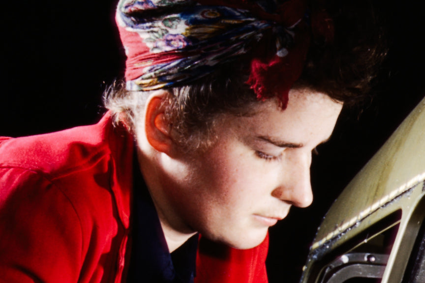 Rockabilly Rosie, Rosie the Riveter, B-25 Bomber Plane, 1942 Historical Pix