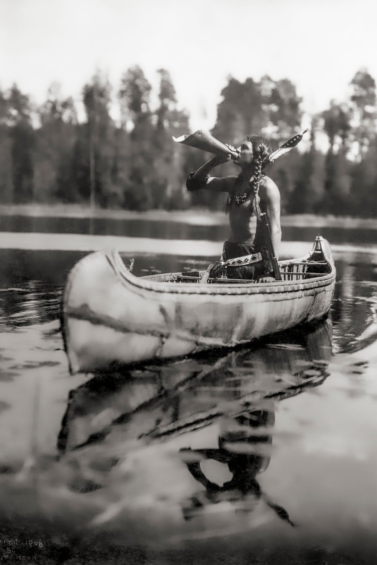 Roland Reed Native American Ojibwe Photo, 1908 Historical Pix