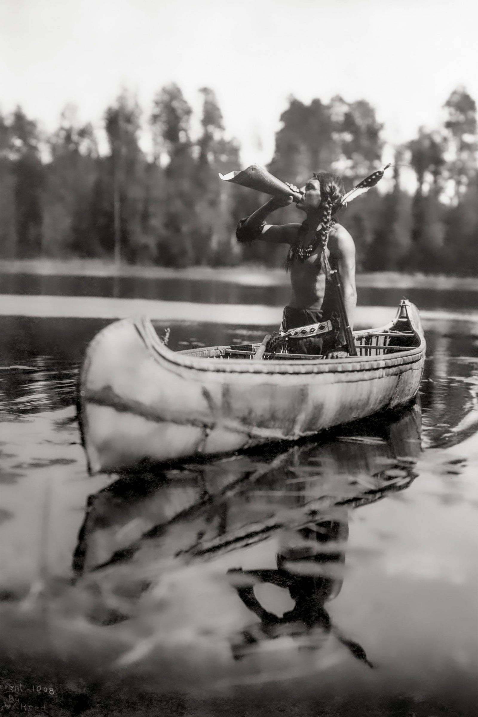 Roland Reed Native American Ojibwe Photo, 1908 Historical Pix