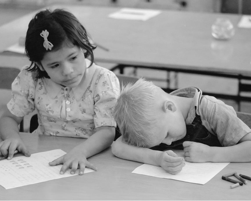 School Boy Sleeping Photo, 1940s Historical Pix