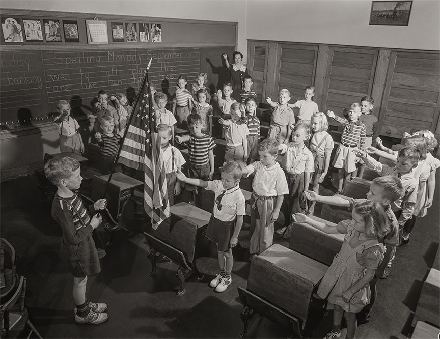 School Children Salute The US Flag, 1942, Rochester, NY Historical Pix