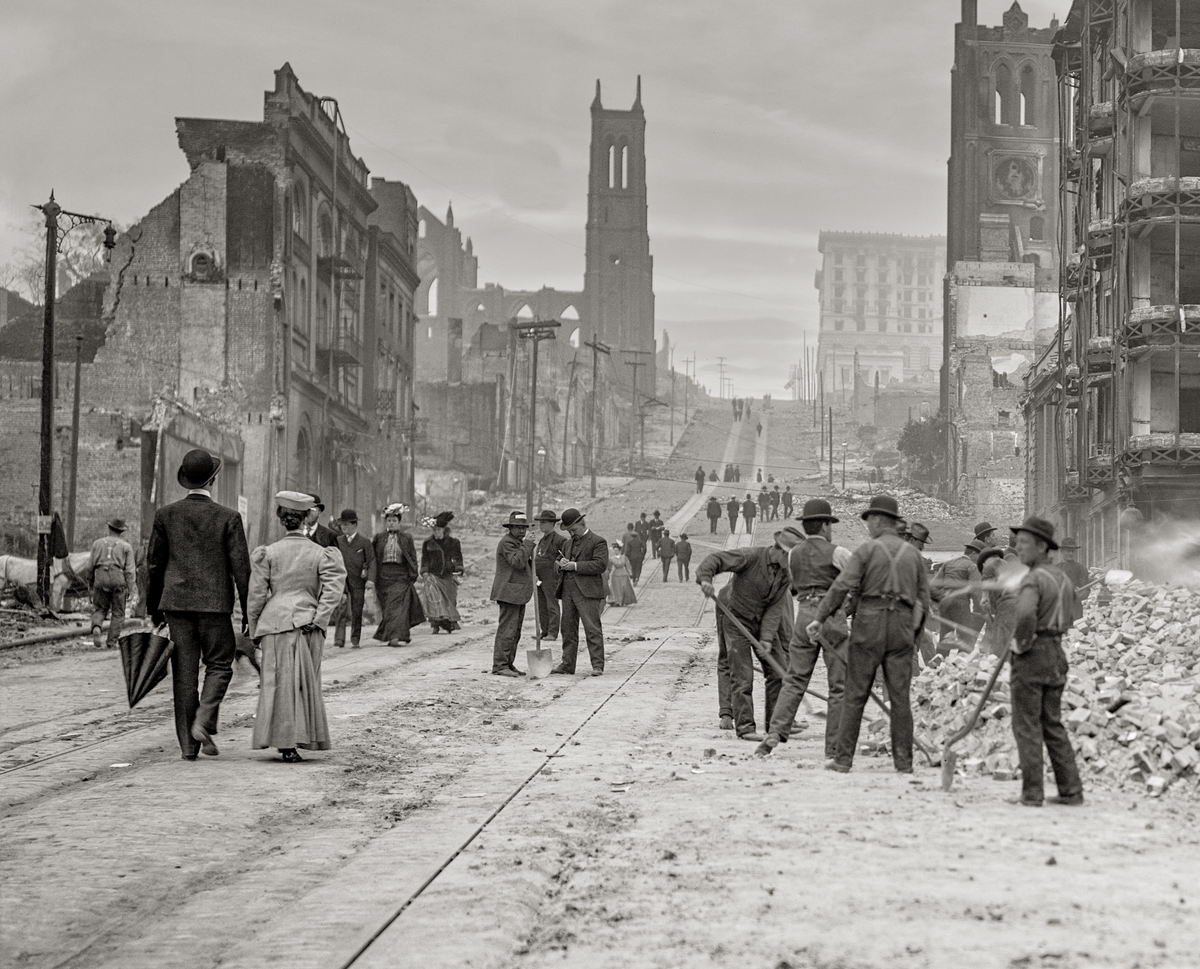 San Francisco Earthquake, Recovery, California Street, 1906