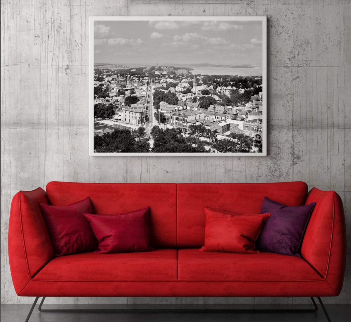 Madison, Wisconsin From the Capitol Dome, Circa 1900