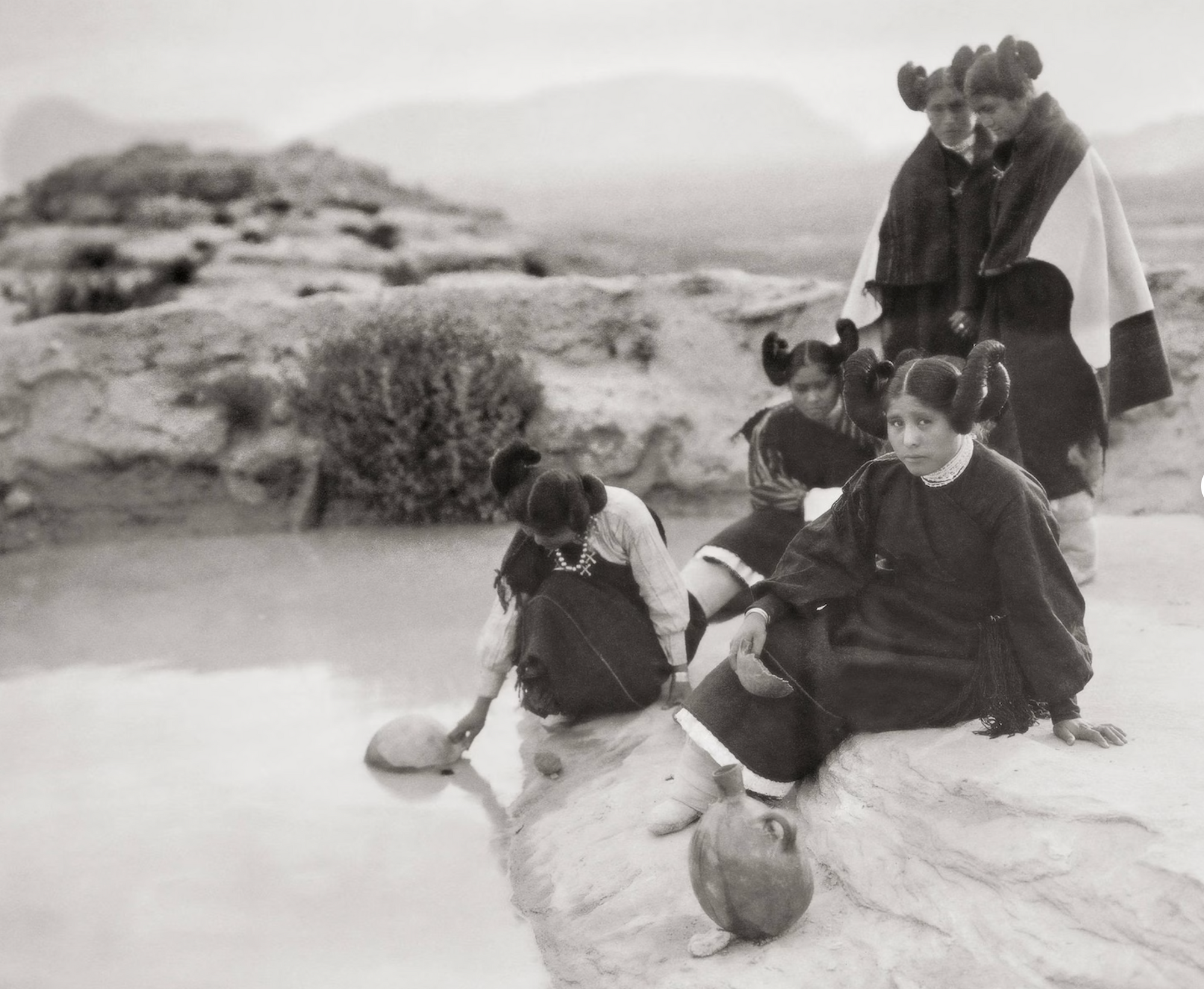 Native American Photo, Hopi Water Girls, 1906