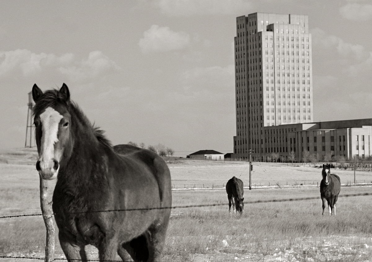 Bismark, North Dakota, State Capitol, February, 1942, John Vachon
