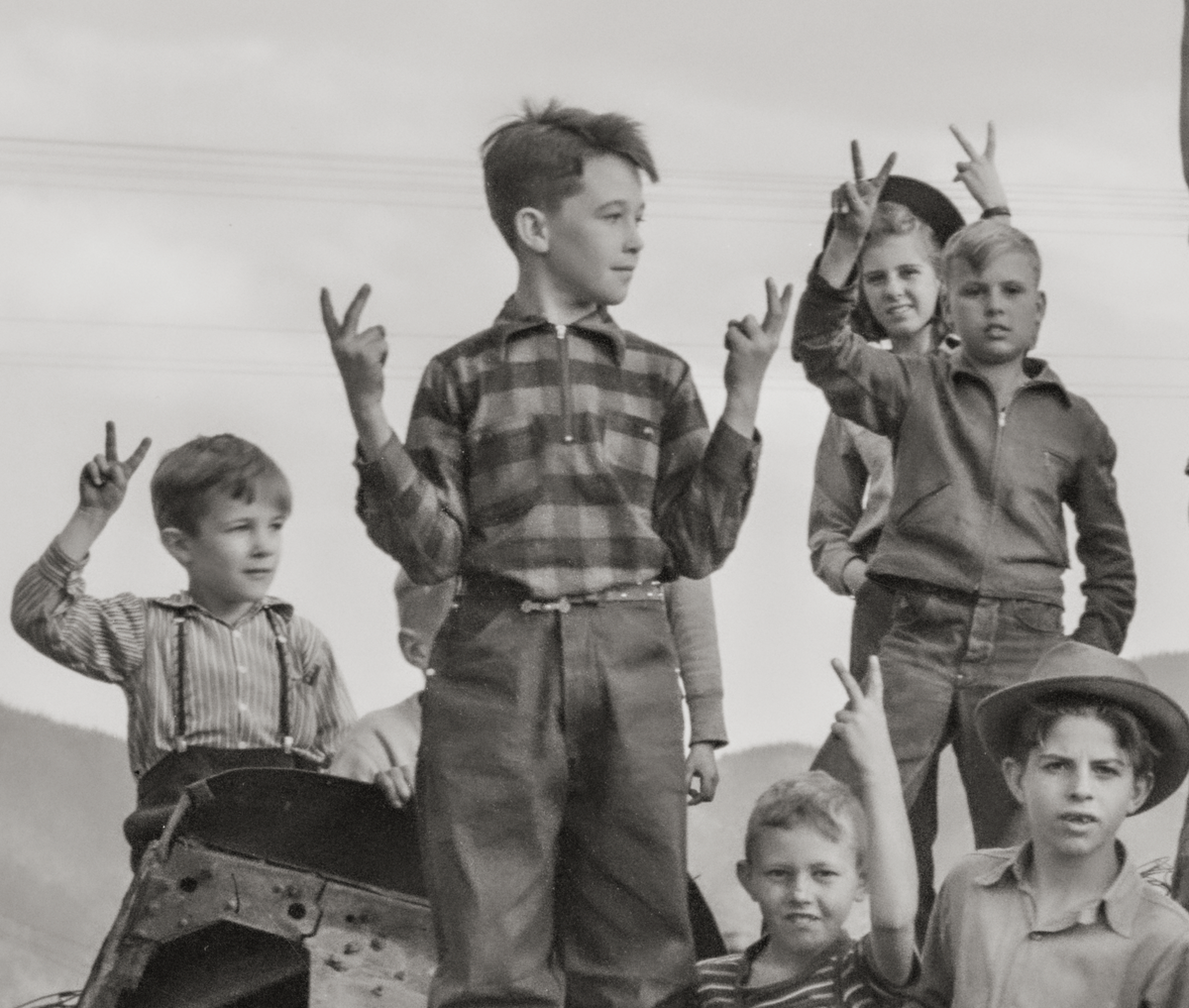 Butte, Montana, Schoolchildren on a Pile of Scrap, 1942, Lee Russell