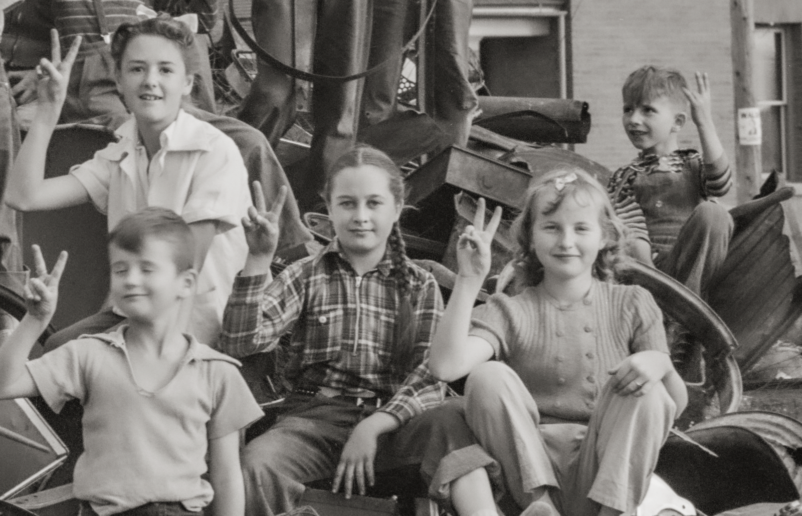 Butte, Montana, Schoolchildren on a Pile of Scrap, 1942, Lee Russell