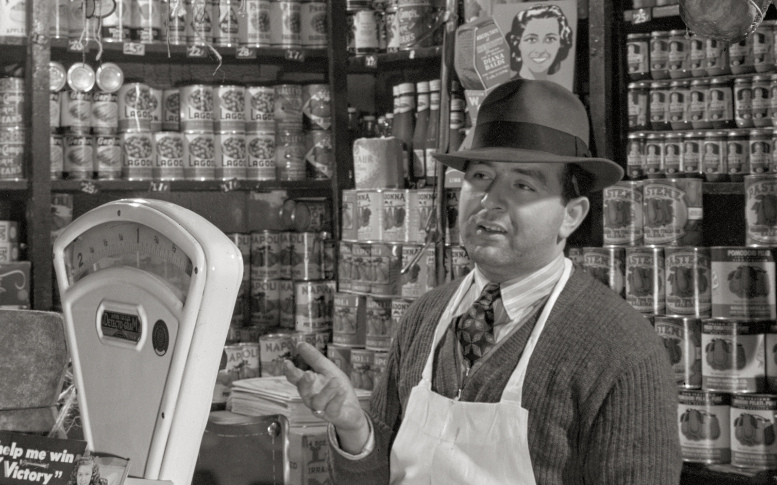New York City, Italian Grocer, Little Italy, 1943