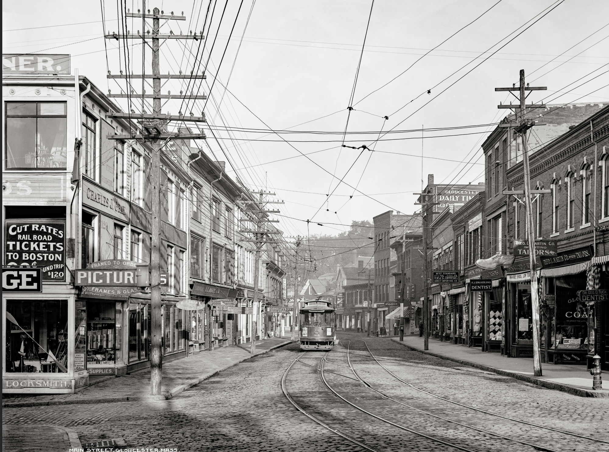 Gloucester Massachusetts, Main Street, Circa 1910