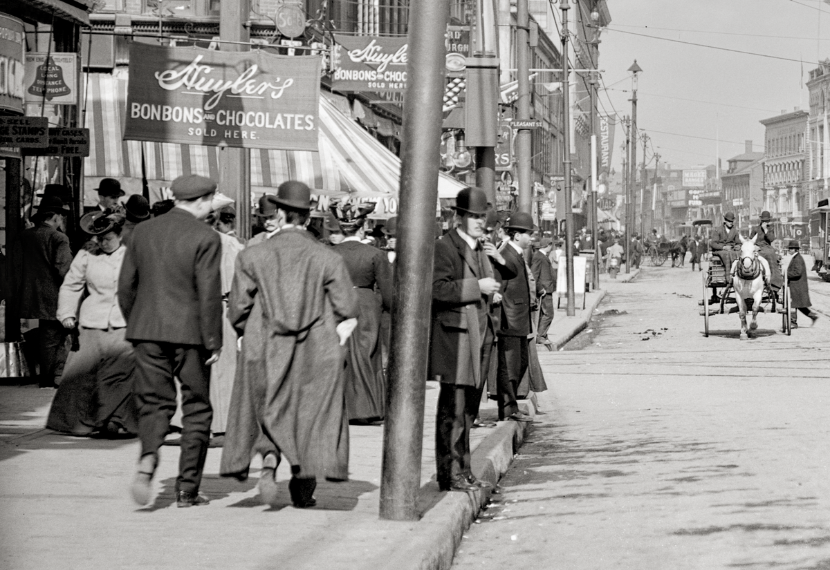Worcester Massachusetts, Main Street, Circa 1906