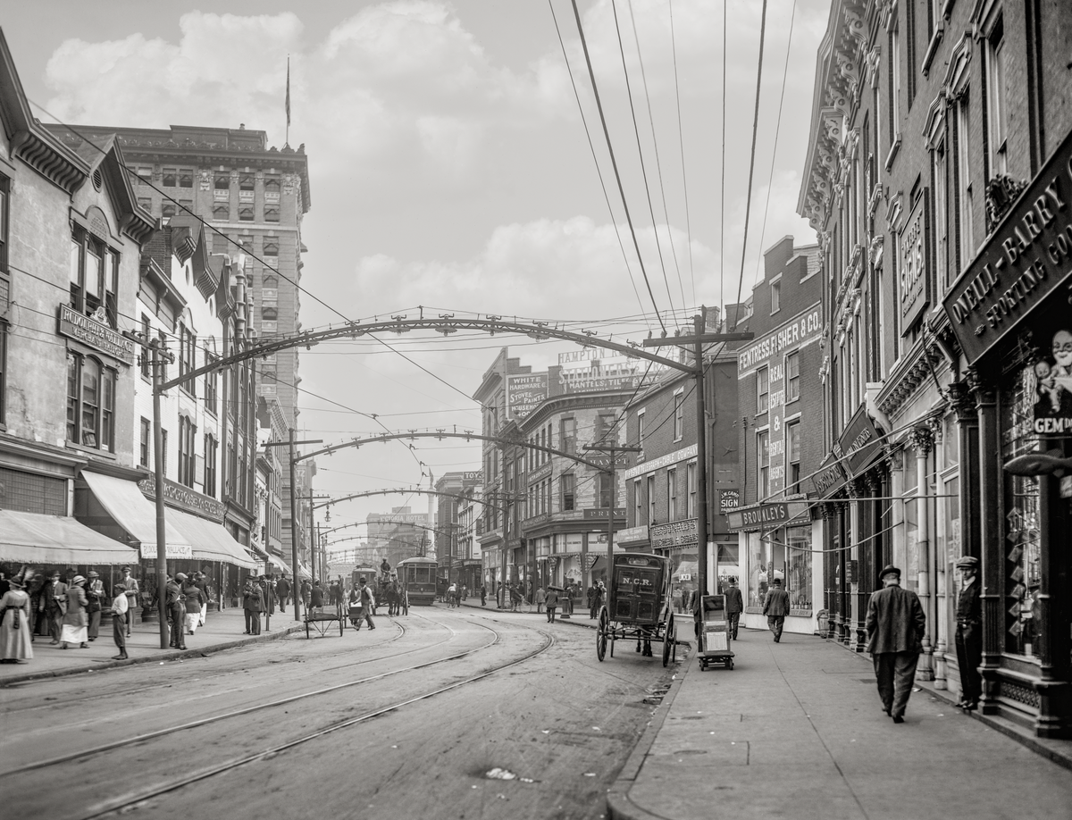 Norfolk Virginia, Main Street, 1917