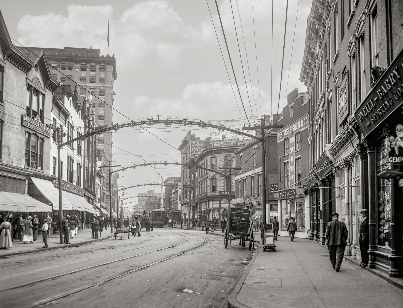 Norfolk Virginia, Main Street, 1917